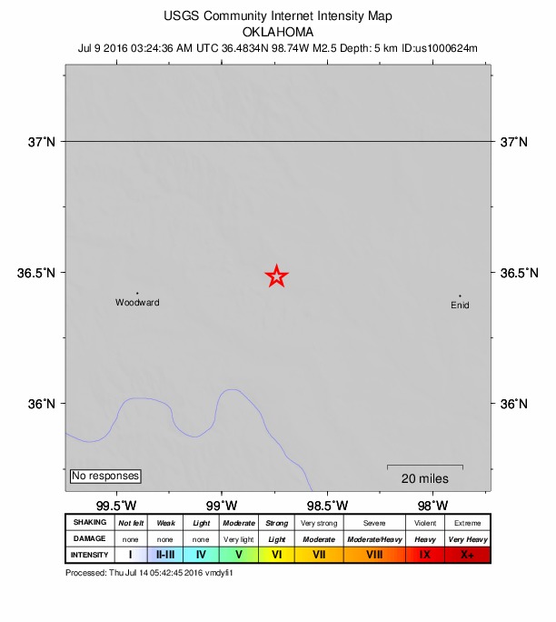 Did You Feel It? map: shaking reported by the public