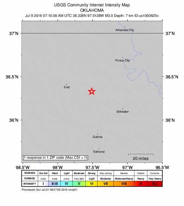 Did You Feel It? map: shaking reported by the public