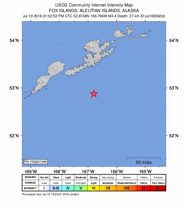Did You Feel It? map: shaking reported by the public