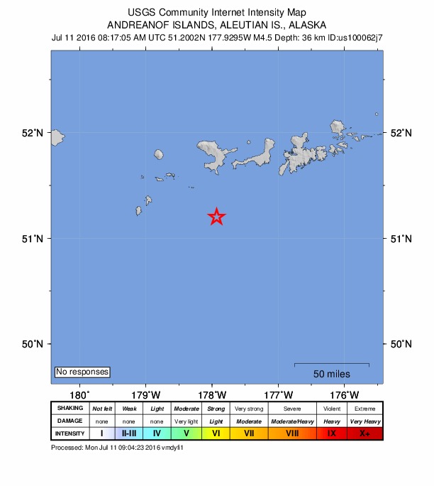 Did You Feel It? map: shaking reported by the public