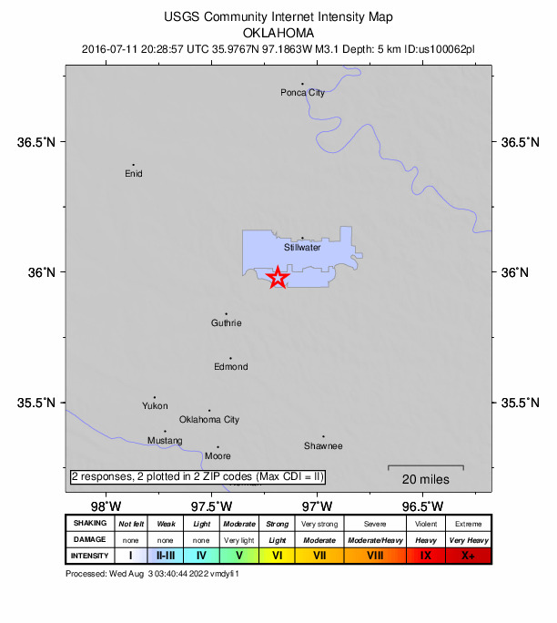 Did You Feel It? map: shaking reported by the public
