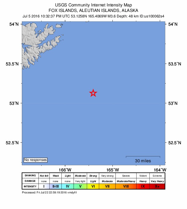 Did You Feel It? map: shaking reported by the public