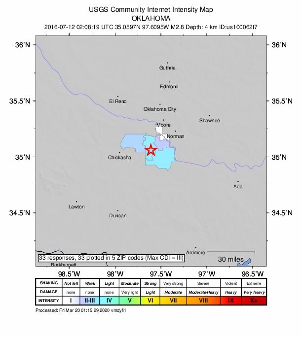 Did You Feel It? map: shaking reported by the public