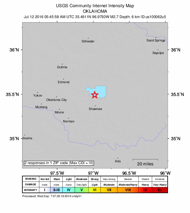 Did You Feel It? map: shaking reported by the public