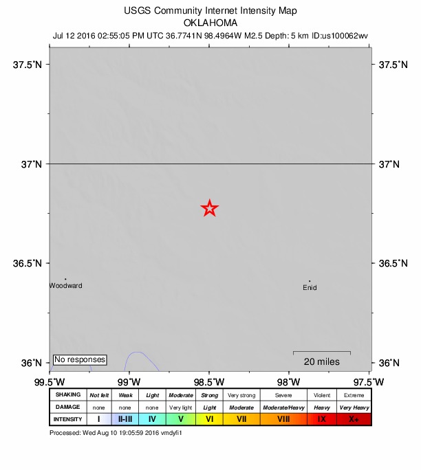 Did You Feel It? map: shaking reported by the public