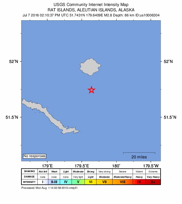 Did You Feel It? map: shaking reported by the public
