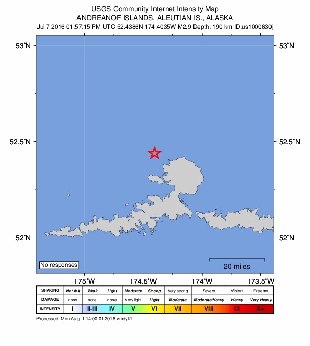 Did You Feel It? map: shaking reported by the public
