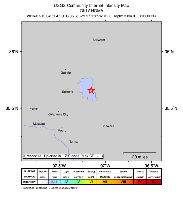 Did You Feel It? map: shaking reported by the public