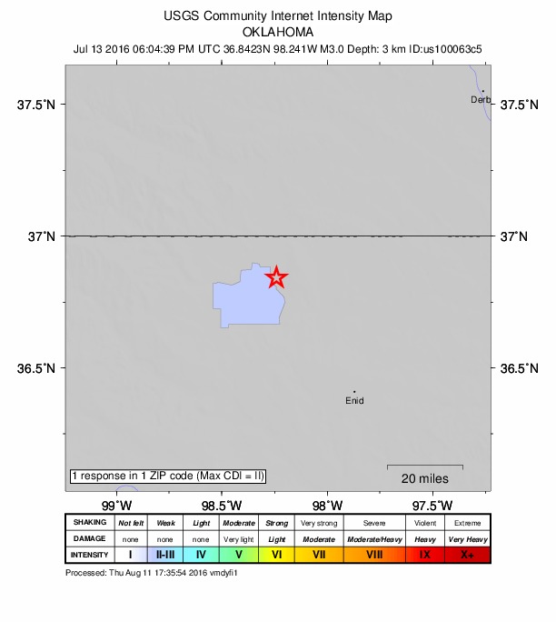 Did You Feel It? map: shaking reported by the public