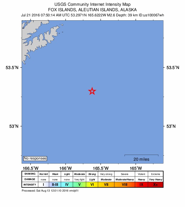 Did You Feel It? map: shaking reported by the public