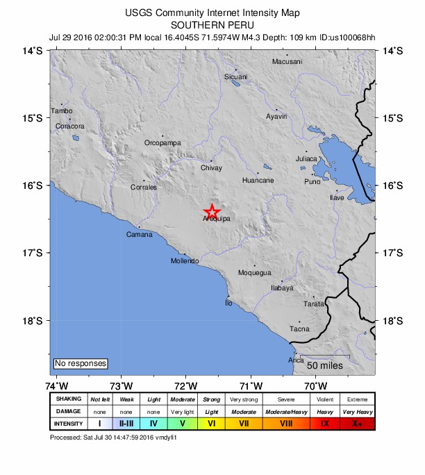 Did You Feel It? map: shaking reported by the public