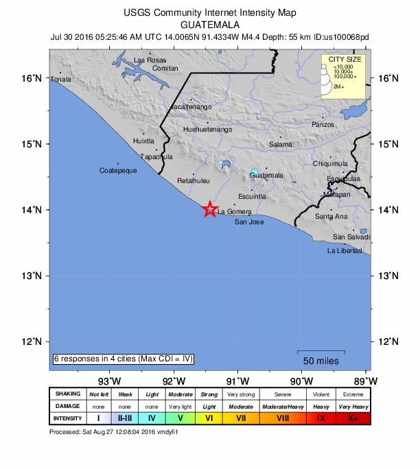 Did You Feel It? map: shaking reported by the public