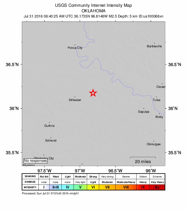 Did You Feel It? map: shaking reported by the public