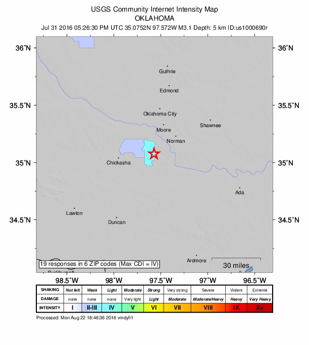 Did You Feel It? map: shaking reported by the public