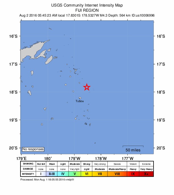 Did You Feel It? map: shaking reported by the public