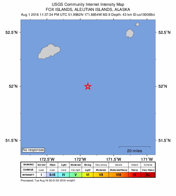 Did You Feel It? map: shaking reported by the public