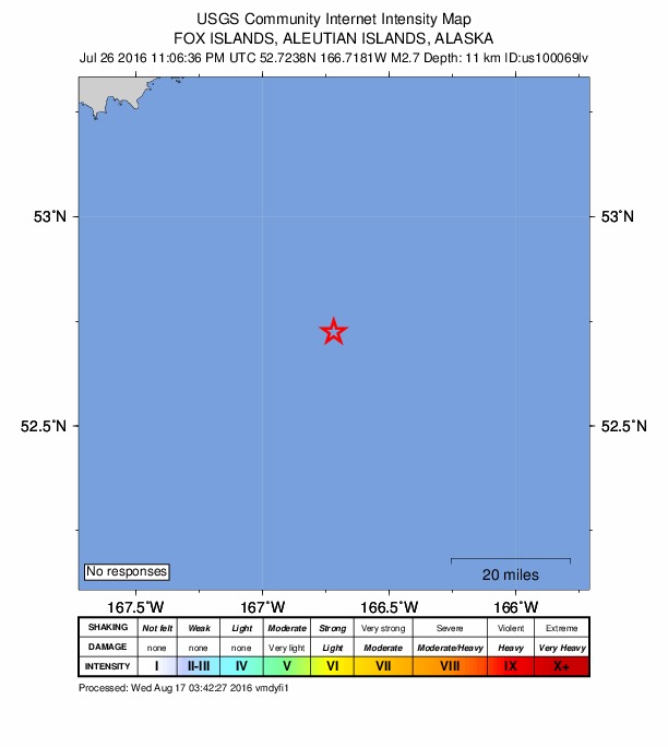 Did You Feel It? map: shaking reported by the public