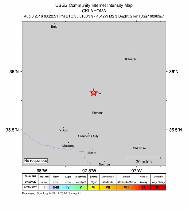 Did You Feel It? map: shaking reported by the public