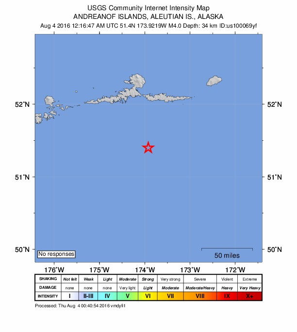 Did You Feel It? map: shaking reported by the public
