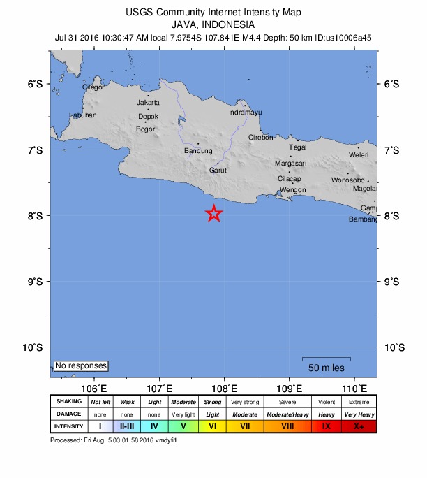 Did You Feel It? map: shaking reported by the public