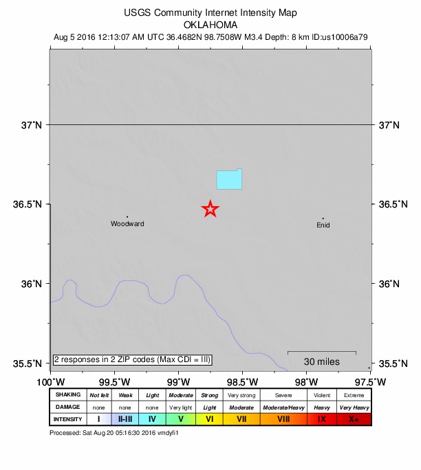 Did You Feel It? map: shaking reported by the public