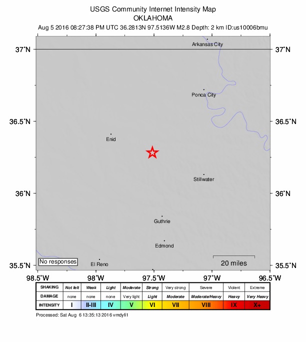 Did You Feel It? map: shaking reported by the public