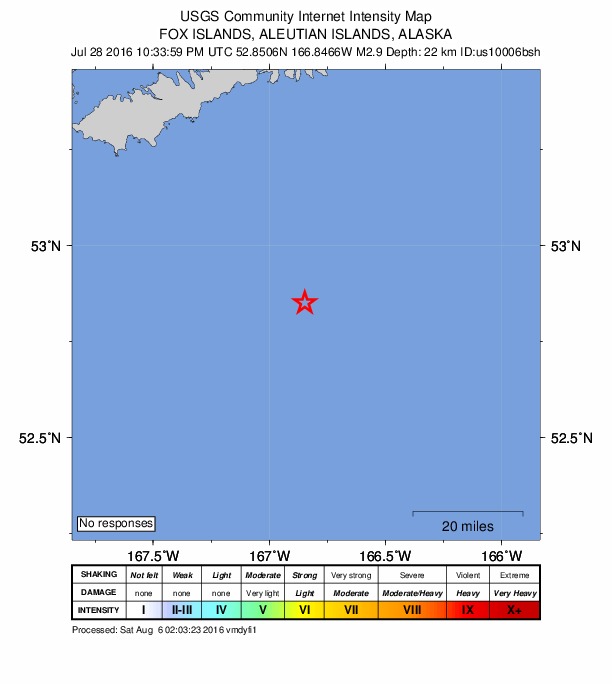 Did You Feel It? map: shaking reported by the public