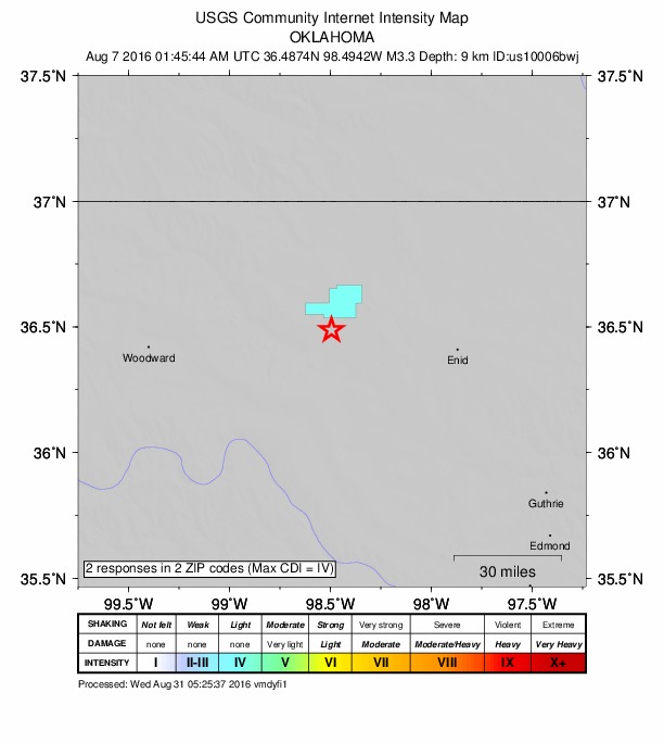 Did You Feel It? map: shaking reported by the public