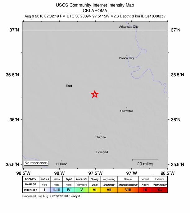 Did You Feel It? map: shaking reported by the public
