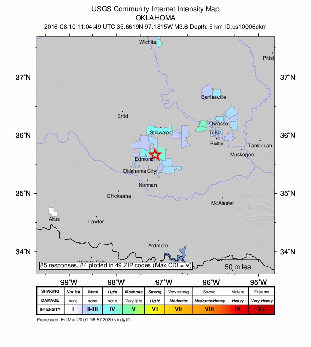 Did You Feel It? map: shaking reported by the public