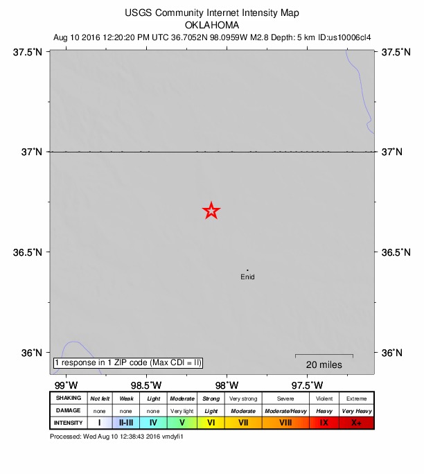 Did You Feel It? map: shaking reported by the public