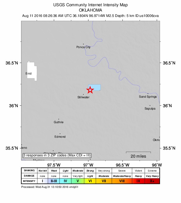 Did You Feel It? map: shaking reported by the public