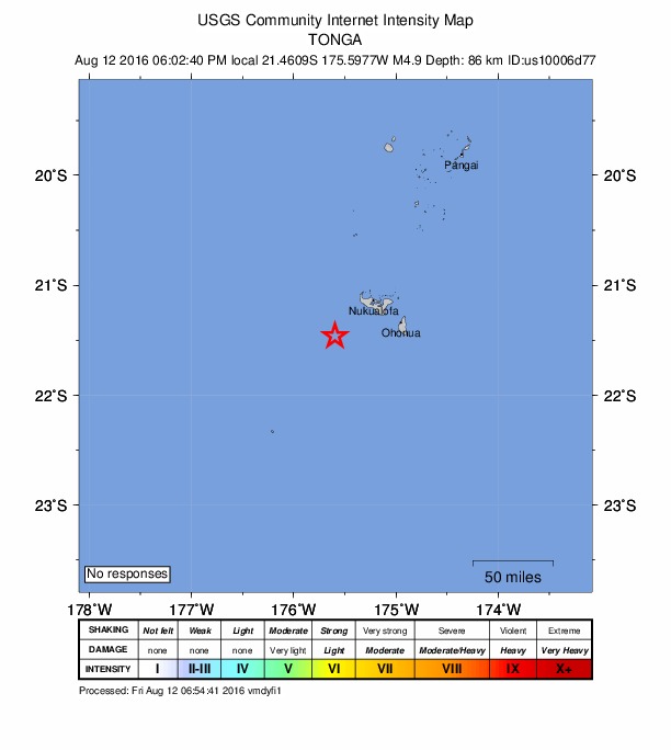 Did You Feel It? map: shaking reported by the public