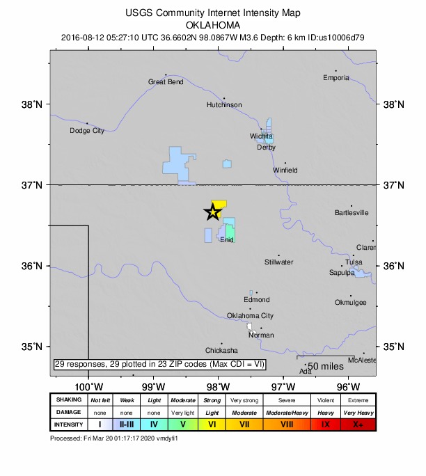 Did You Feel It? map: shaking reported by the public