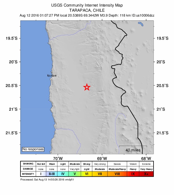 Did You Feel It? map: shaking reported by the public