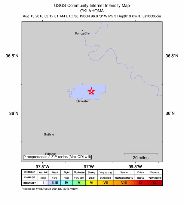 Did You Feel It? map: shaking reported by the public