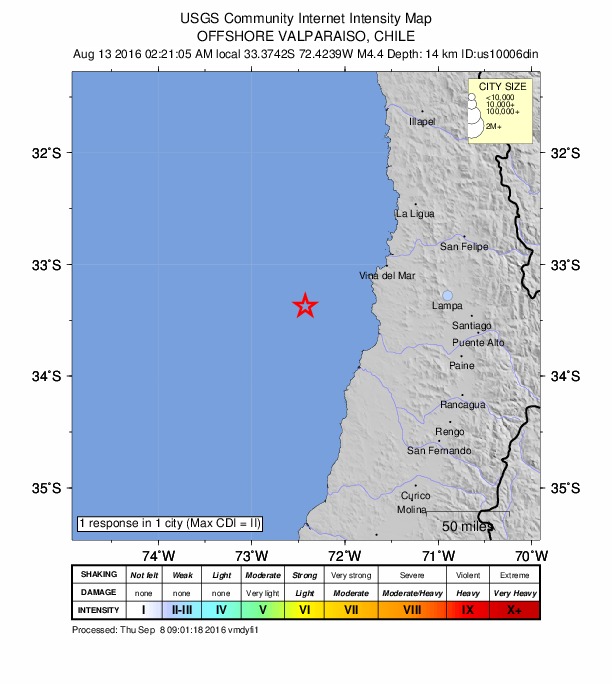Did You Feel It? map: shaking reported by the public