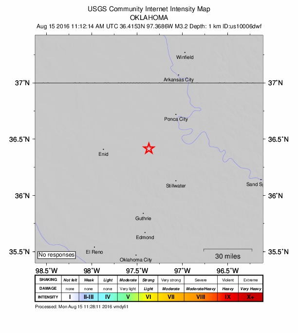 Did You Feel It? map: shaking reported by the public