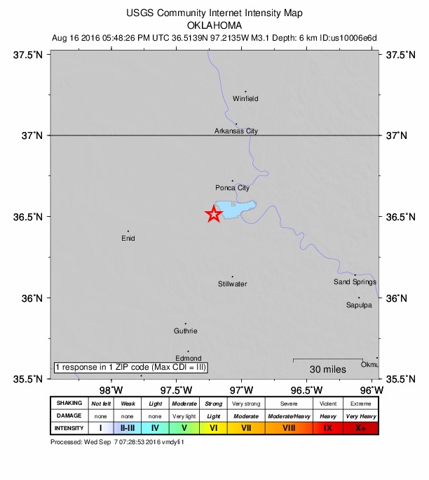 Did You Feel It? map: shaking reported by the public
