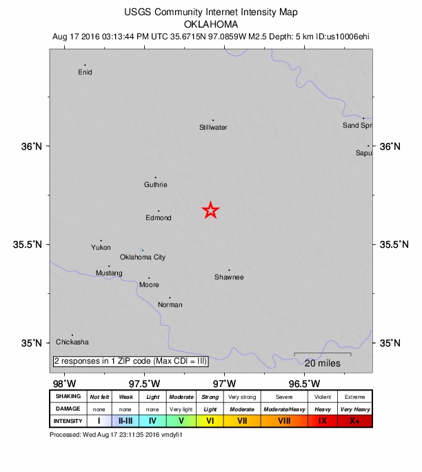 Did You Feel It? map: shaking reported by the public