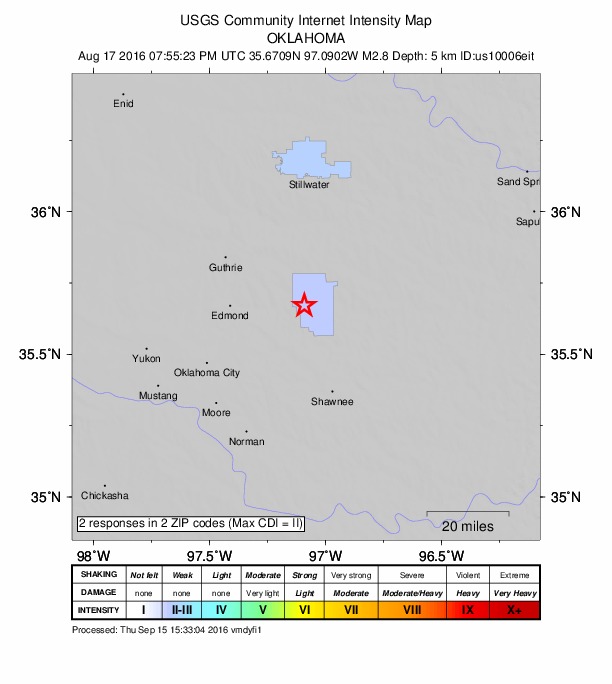 Did You Feel It? map: shaking reported by the public