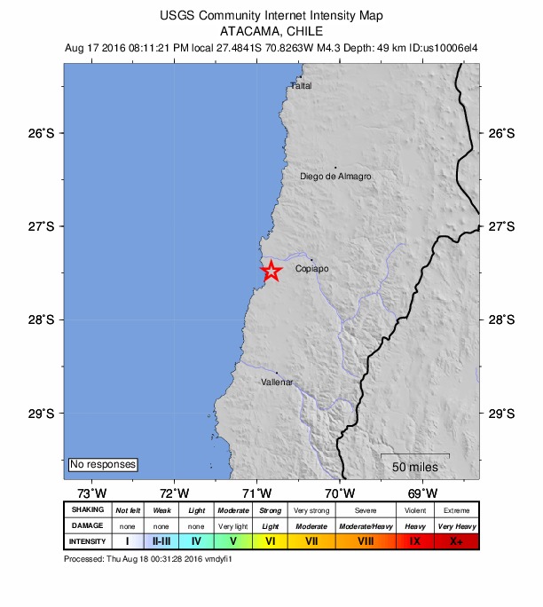 Did You Feel It? map: shaking reported by the public