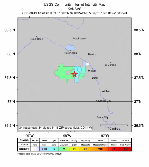 Did You Feel It? map: shaking reported by the public
