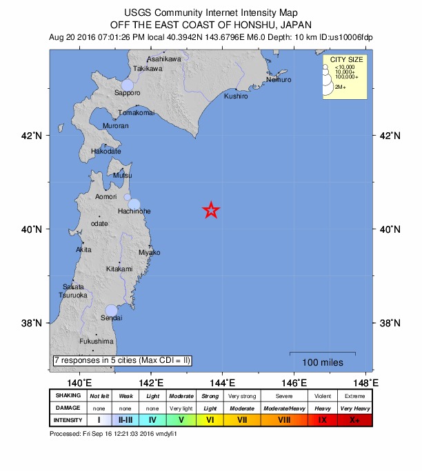 Did You Feel It? map: shaking reported by the public
