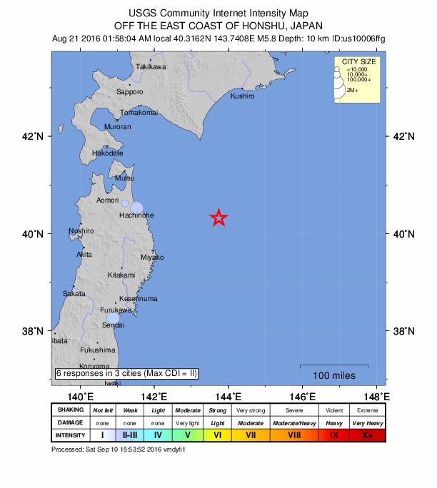Did You Feel It? map: shaking reported by the public