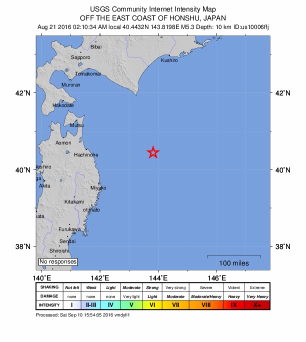 Did You Feel It? map: shaking reported by the public