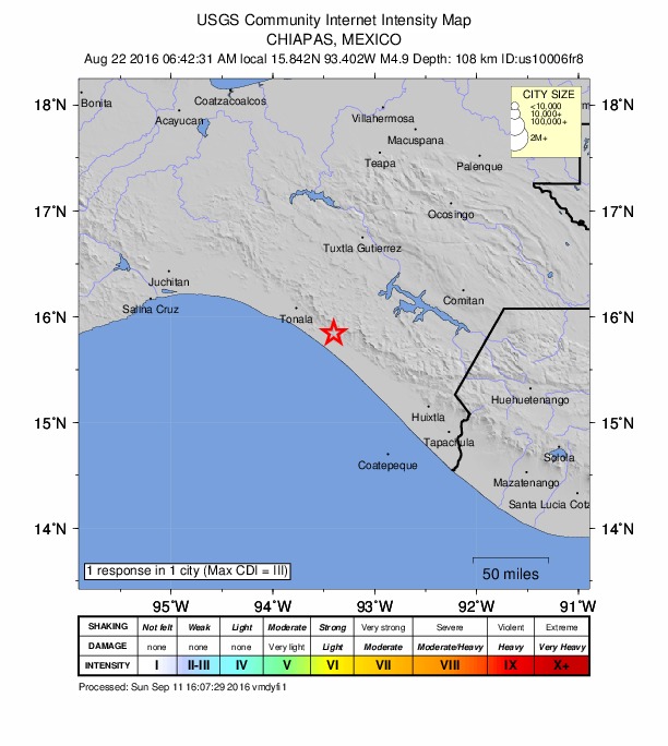 Did You Feel It? map: shaking reported by the public