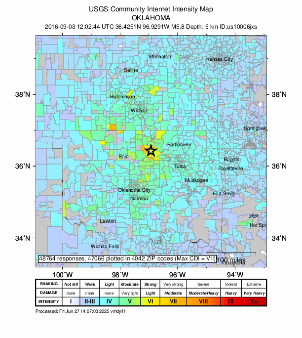 Did You Feel It? map: shaking reported by the public