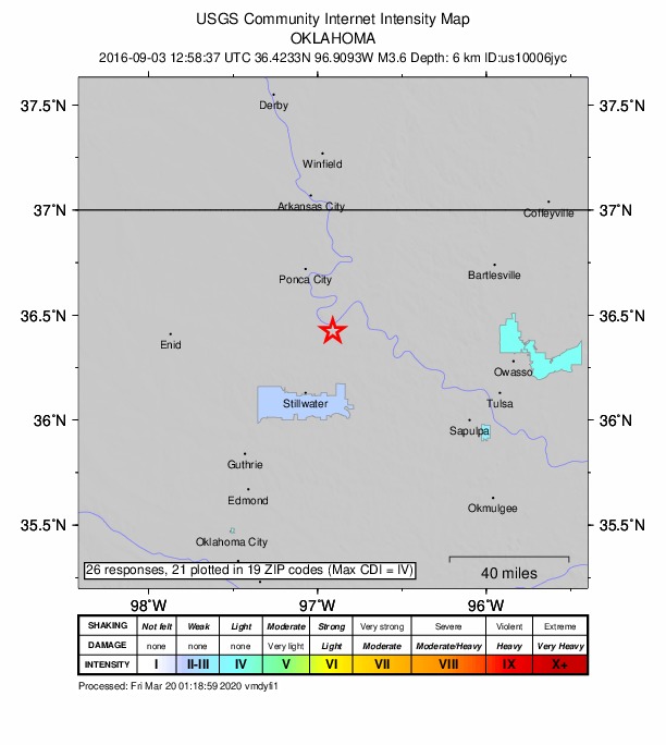 Did You Feel It? map: shaking reported by the public