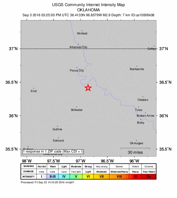 Did You Feel It? map: shaking reported by the public